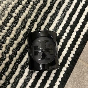 Tory Burch Black Lucite Cuff Bracelet